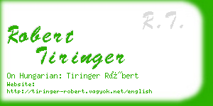 robert tiringer business card